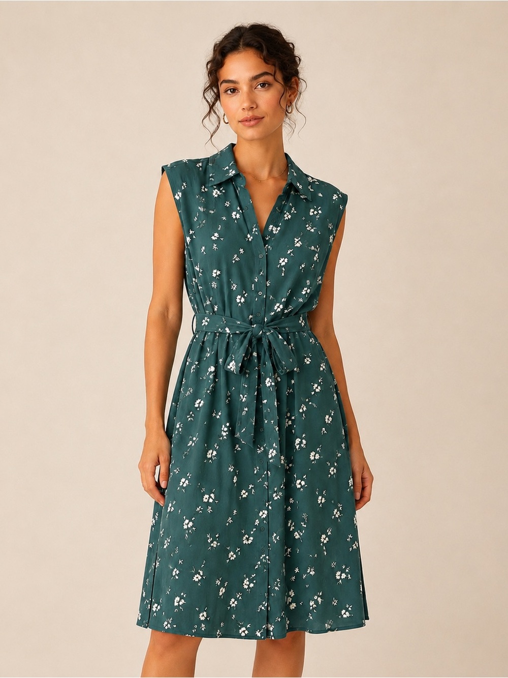 billabong boho dress | Dresses | Billabong Teal Greenwhite Rayon Floral Button Front Popover Midi Xs Size:2XL